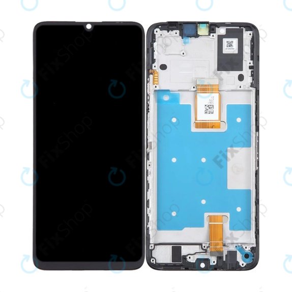 Honor X7a RKY-LX1 RKY-LX2 - LCD zaslon + zaslon osjetljiv na dodir + okvir (Midnight Black) TFT