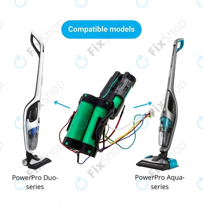 Philips PowerPro Duo, PowerPro Aqua - Baterija 5ICR19/65 2500mAh HQ