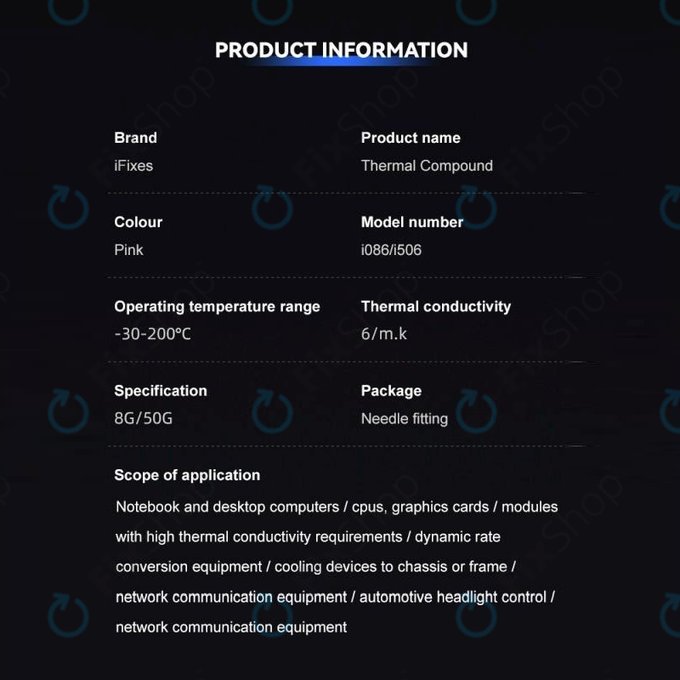 iFixes i086 Pink Performance Thermal Compound - termalna pasta za telefon/tablet, 8g