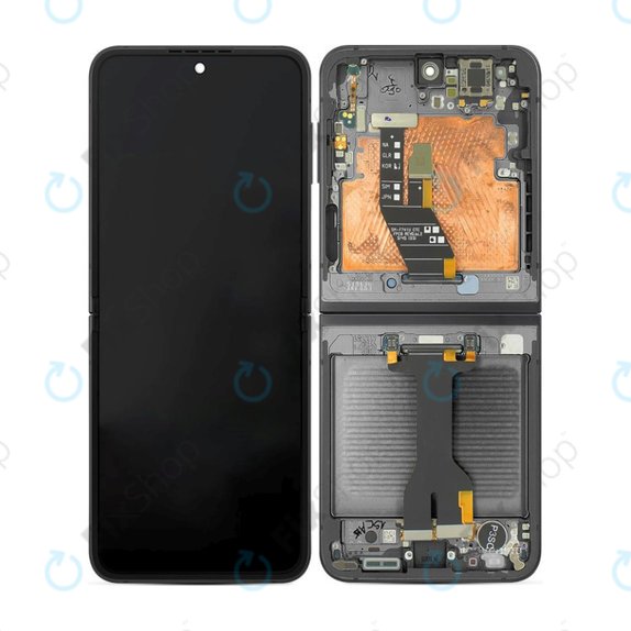 Samsung Galaxy Z Flip 6 F741B - LCD zaslon + zaslon osjetljiv na dodir + okvir (Black) OLED