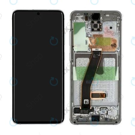 Samsung Galaxy S20 G980F - LCD zaslon + zaslon osjetljiv na dodir + okvir (Cloud White) - GH82-22123B, GH82-22131B Originalni servisni paket