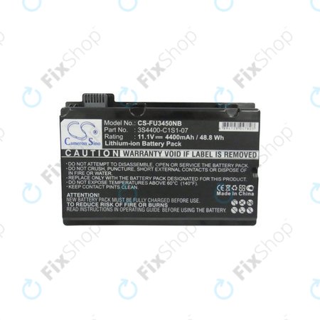 Baterija za Fujitsu Amilo Pi3450, Amilo Pi3525, Amilo Pi3540, 4400mAh, Li-Ion, 11.1V, 3S4400-C1S1-07, HQ