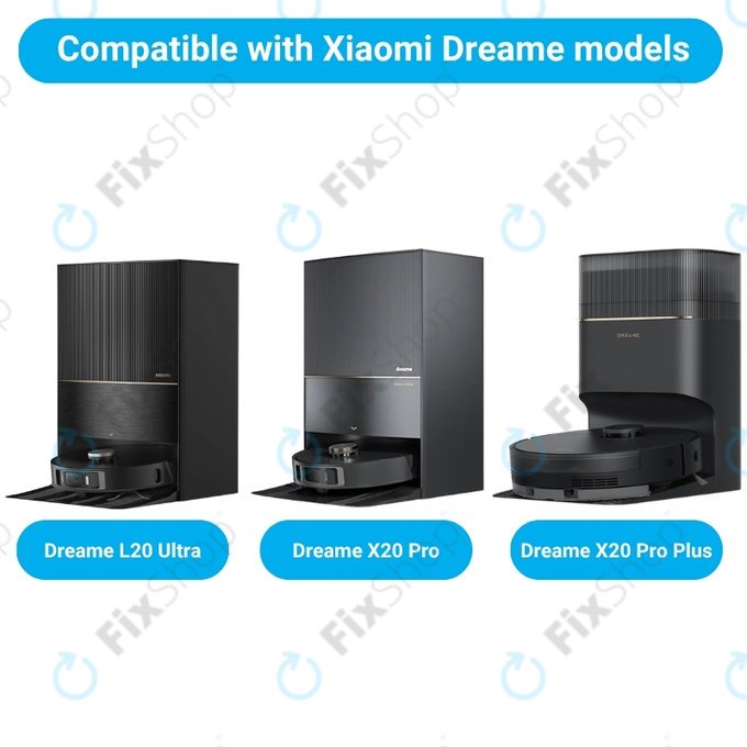 Set rezervnih dijelova za Xiaomi Dreame L20 Ultra, X20 Pro, X20 Pro Plus (2x Glavna četka, 4x Filter, 4x Bočna četka – crna, 8x Krpa za brisanje, 4x Vrećica za prašinu)