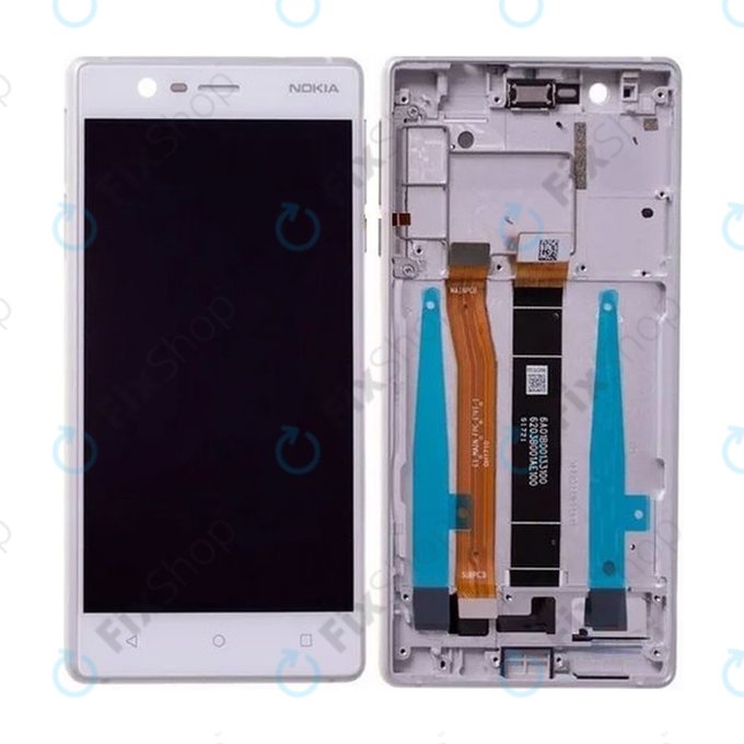Nokia 3 - LCD zaslon + zaslon osjetljiv na dodir + okvir (srebrni) - 20NE1SW0001 Originalni servisni paket