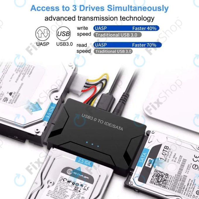 USB 3.0 na SATA / IDE adapter za 2.5" i 3.5" HDD/SSD te optičke pogone