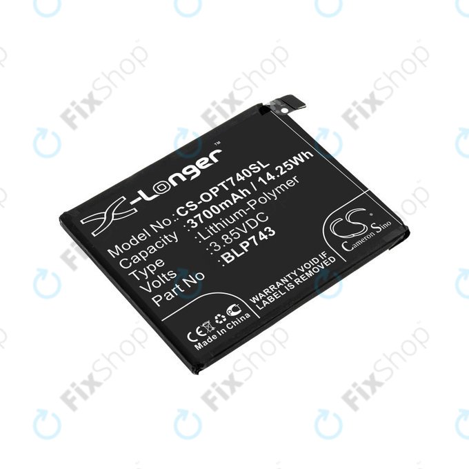 Baterija za  OnePlus 7T, 3700mAh, Li-Pol, 3.85 V, BLP743, HQ