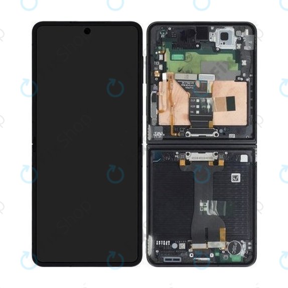Samsung Galaxy Z Flip 7 F766B - LCD zaslon + zaslon osjetljiv na dodir + okvir (Jetblack) OLED