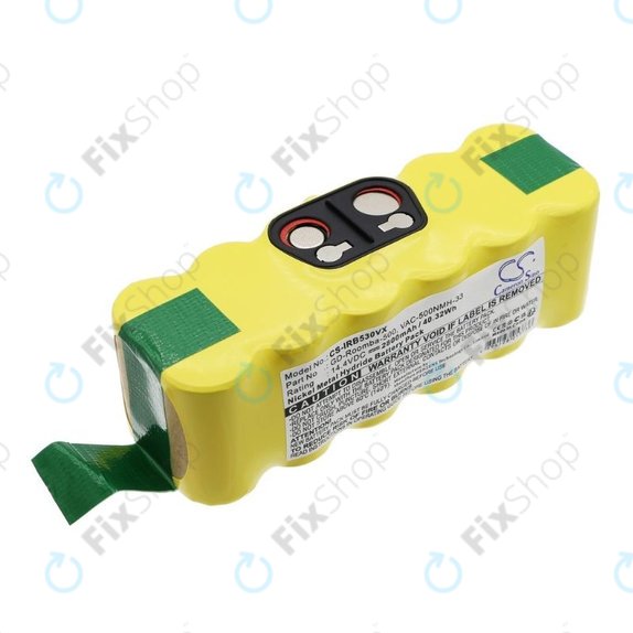 iRobot Roomba 500, 600, 700, 800, 900-series, R3, Scooba 450, Vileda 137173 - Baterija 11702, GD-Roomba-500, VAC-500NMH-33 14.4V 2800mAh HQ