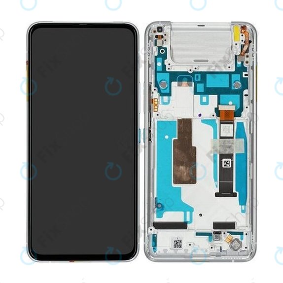 Asus ZenFone 8 Flip ZS672KS - LCD zaslon + zaslon osjetljiv na dodir + okvir (Glacier Silver) - 90AI0042-R20010 Originalni servisni paket