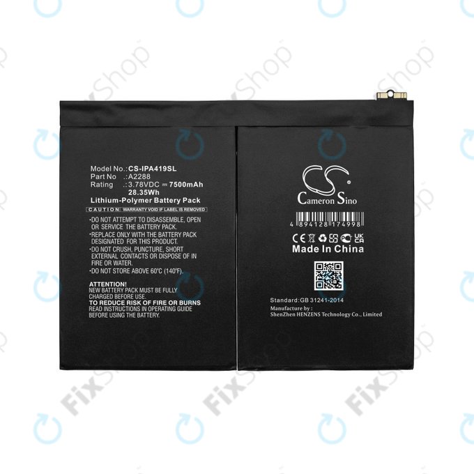 Apple iPad Air (4th Gen 2020), (5th Gen 2022), 11 (2024) - Baterija A2288 7500mAh HQ