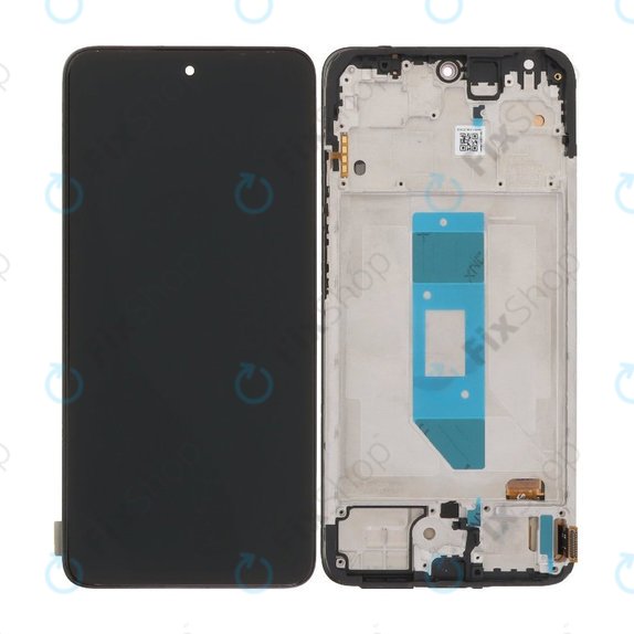 Zaslon OLED za Xiaomi Redmi Note 14 4G, Black, Dodirni ekran s okvirom