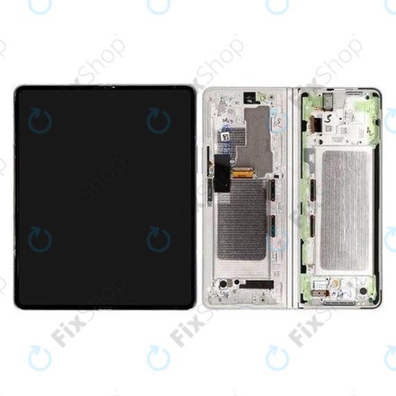 Samsung Galaxy Z Fold 3 F926B - LCD zaslon + zaslon osjetljiv na dodir + okvir (Phantom Silver) - GH82-26283C, GH82-26284C Originalni servisni paket