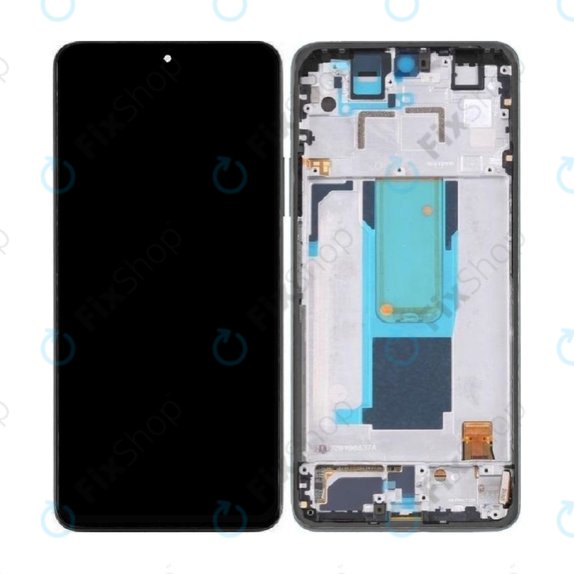 Xiaomi Redmi Note 11 Pro+ 5G 220333QAG - LCD zaslon + zaslon osjetljiv na dodir + okvir (tajanstvena crna) - 560001K16U00 Originalni servisni paket