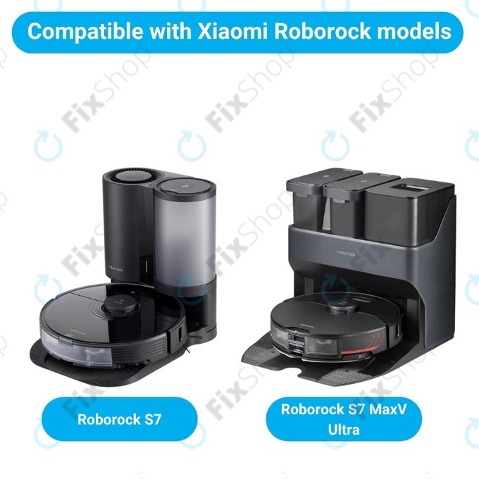 Set rezervnih dijelova za Xiaomi Roborock S7, S7 MaxV Ultra (2x Glavna četka, 4x Filter, 4x Bočna četka – crna, 4x Krpa za brisanje)
