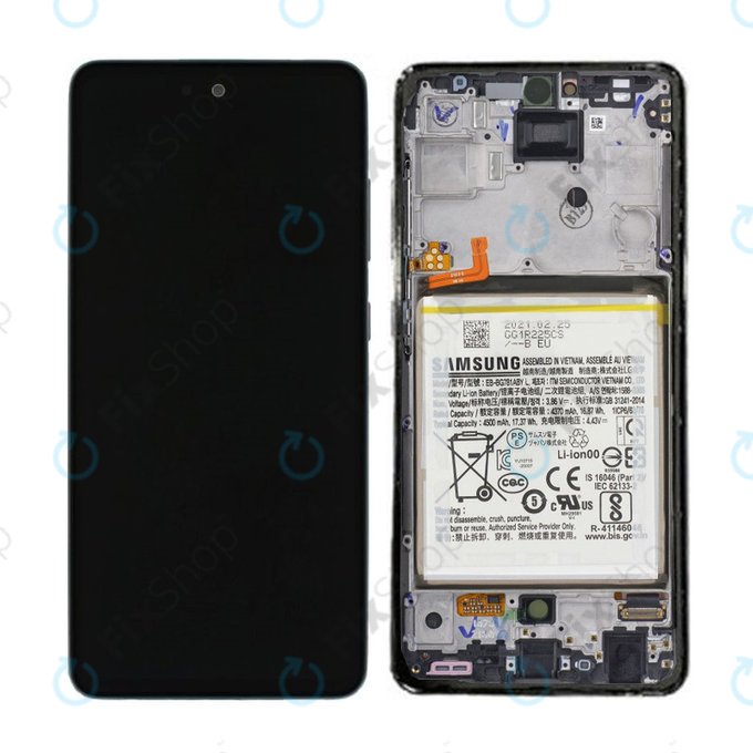 Samsung Galaxy A52s 5G A528B - LCD zaslon + zaslon osjetljiv na dodir + okvir + baterija (Fantastična bijela) - GH82-26912D, GH82-26909D Originalni servisni paket
