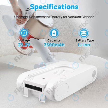 Baterija za Xiaomi Dreame G9, G10, T10, T20, R10, 3027689, Li-Ion, 25.2V, 3500mAh
