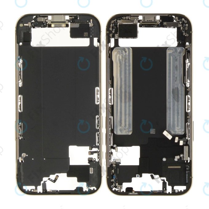 Srednji okvir s baterijom za iPhone 17 Air | Gold | ZD076-00718 | Genuine Apple