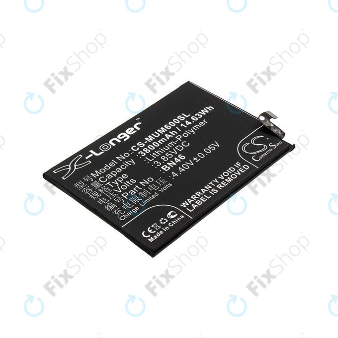 Baterija za  Xiaomi Redmi Note 8T, 3800mAh, Li-Pol, 3.85 V, BN46, HQ