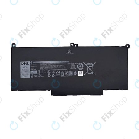 Dell Latitude 7280, 7290, 7380, 7390, 7480, 7490, E7280 - Baterija F3YGT 7600mAh - Genuine Service Pack