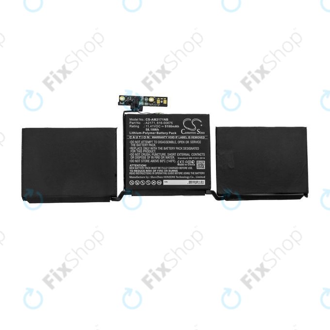Apple MacBook Pro 13" A2159 (2019), A2289 (2020), A2338 (2020) - Baterija A2171 5100mAh HQ