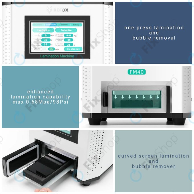 Refox FM40 - Stroj za Laminiranje LCD Ekrana 3v1