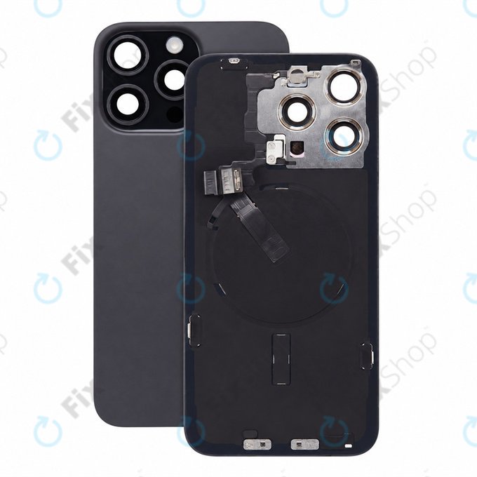 Staklo stražnjeg kućišta za iPhone 15 Pro Max, Black Titanium, Pulled A