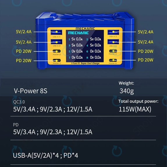 Mechanic V-Power 8S - Servisna Stanica za Punjenje