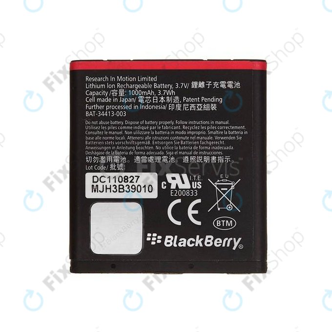 Blackberry Curve 9360, 9350, 9370 - Baterija EM1 1000mAh - BAT-34413-003