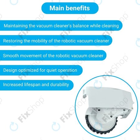 Roidmi EVE Plus - Kotač s motorom (lijevo) (Bijela)