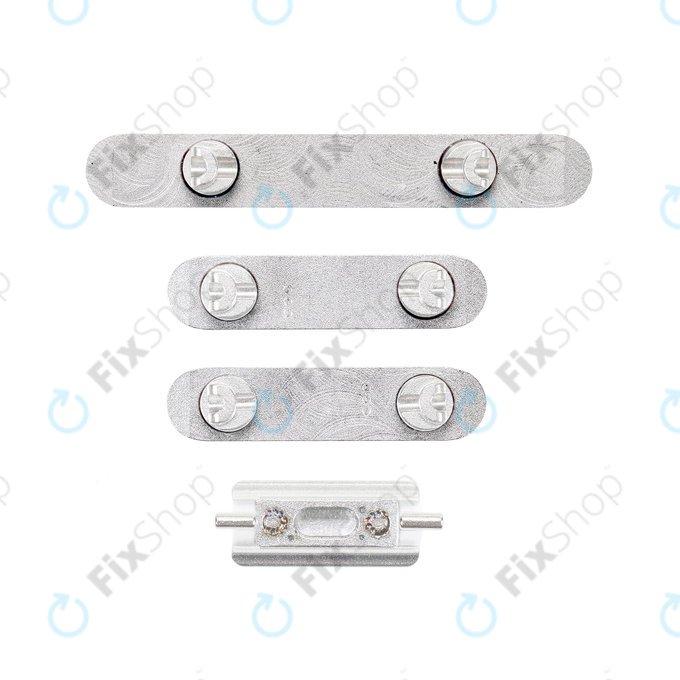 Apple iPhone XS Max - Set bočnih gumba - Uključivanje/isključivanje + glasnoća + isključivanje zvuka (srebrni)