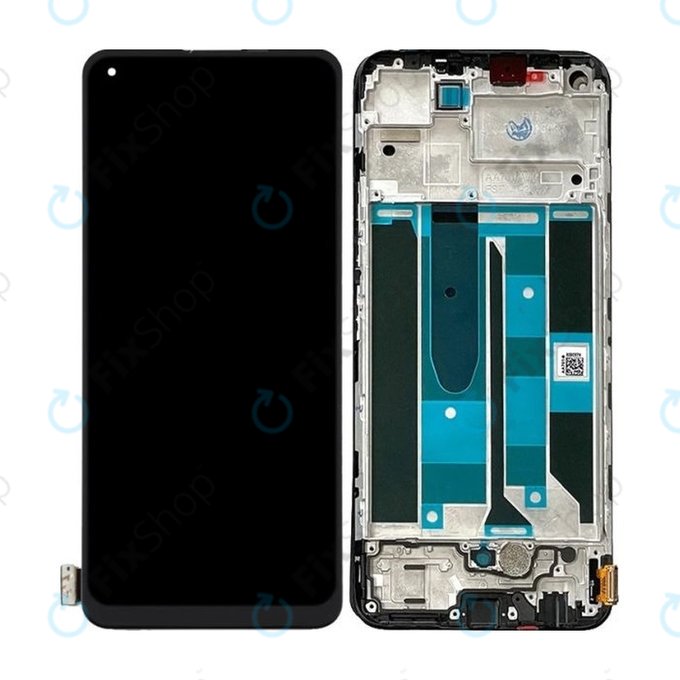 Realme 8 Pro - LCD zaslon + zaslon osjetljiv na dodir + okvir (crni)