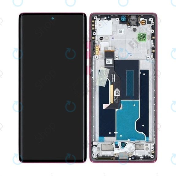 Motorola Edge 50 Fusion - LCD zaslon + zaslon osjetljiv na dodir + okvir (Hot Pink) - 5D68C24345 Genuine Service Pack