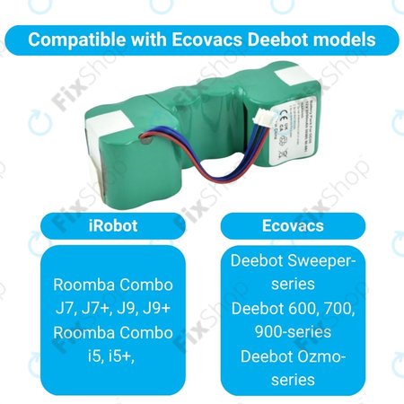 Ecovacs Sweeper-series, Deebot Ozmo-series - Baterija DM88 Ni-MH 12.0V 3000mAh