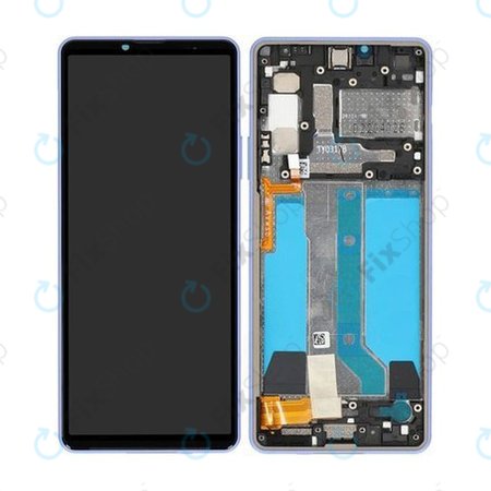 Sony Xperia 10 IV XQCC54 - LCD zaslon + zaslon osjetljiv na dodir + okvir (lavanda) - A5047176A Originalni servisni paket