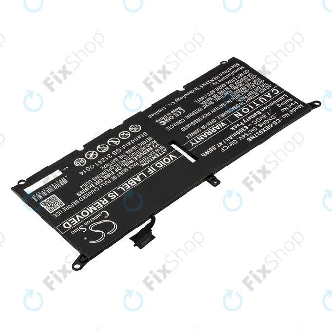 Baterija za Dell XPS 13 9370, 6300mAh, Li-Ion, 7.6V, DXGH8, HQ