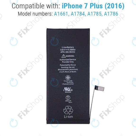 Baterija za iPhone 7 Plus, 2900mAh, FixPremium