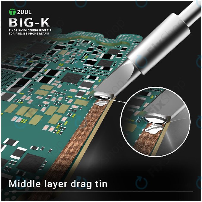 Vrh lemila, tip nož (K), 2UUL C210