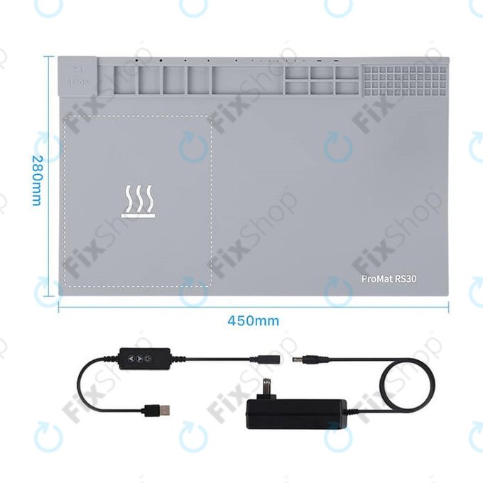Refox ProMat RS30 - Jastuk za grijanje za popravak ESD-a - 45 x 28 cm