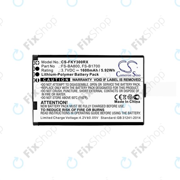 Baterija za Flysky FA605, FS-GT2B, FS-I10, 1600mAh, Li-Pol, 3.7V, FS-BA800, HQ
