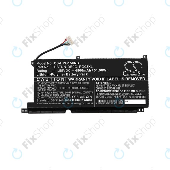 Baterija za HP Pavilion Gaming 15,16, Spectre X360 15, 4500mAh, Li-Pol, 11.55V, 3ICP6/60/72, HQ