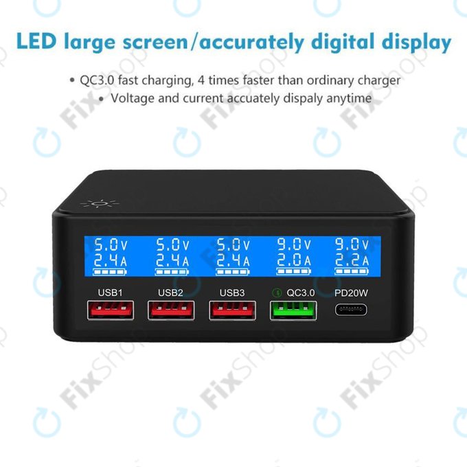 FixPremium - USB stanica za punjenje s USB 3.0 i USB-C