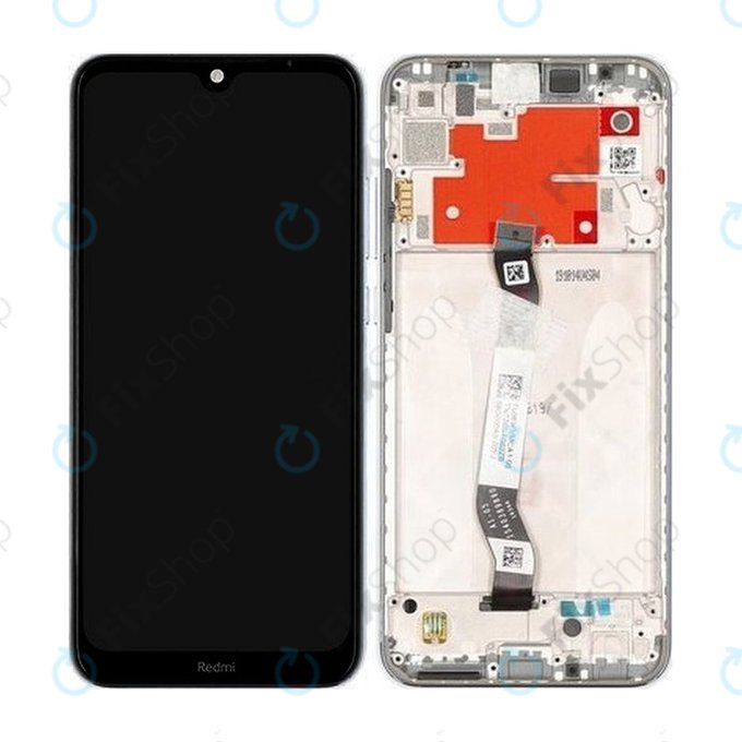 Xiaomi Redmi Note 8T - LCD zaslon + zaslon osjetljiv na dodir + okvir (Moonlight White) - 5600020C3X00 Originalni servisni paket
