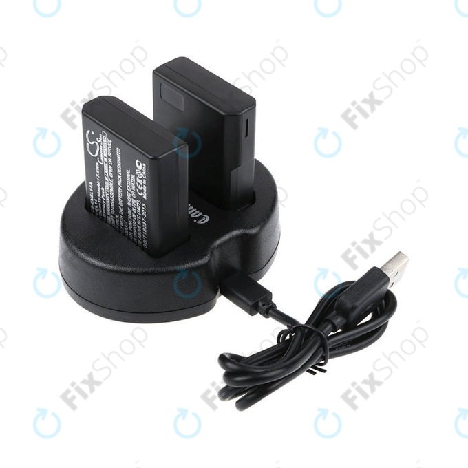 2 baterije s punjačem zaNikon Coolpix P7000, P7700, D3100, D3200, D5100, 1030mAh, Li-Ion, 7.4V, EN-EL14, HQ