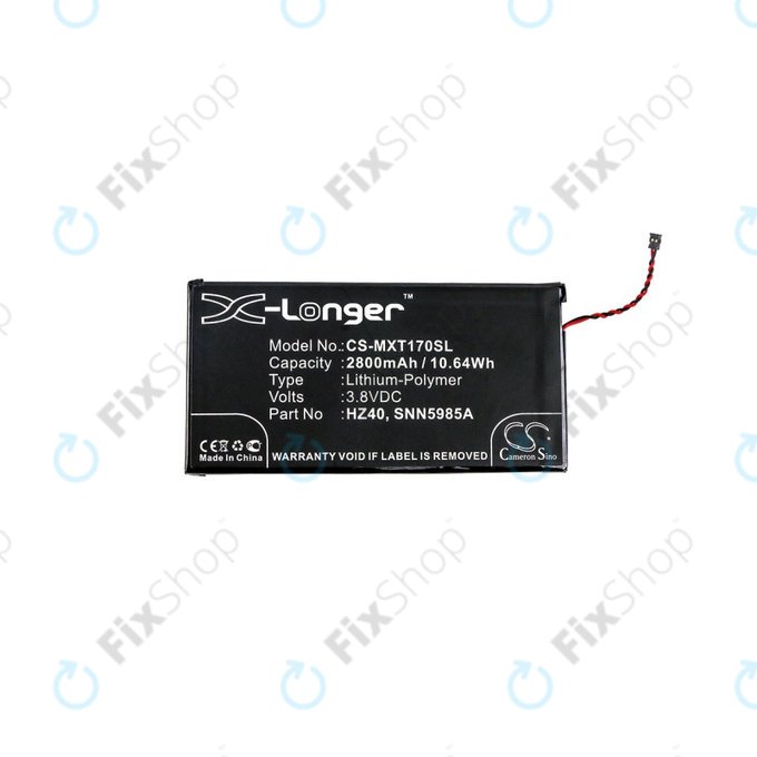 Baterija za  Motorola Moto Z2 Play XT1710-09, 2800mAh, Li-Pol, 3.8 V, HZ40, HQ