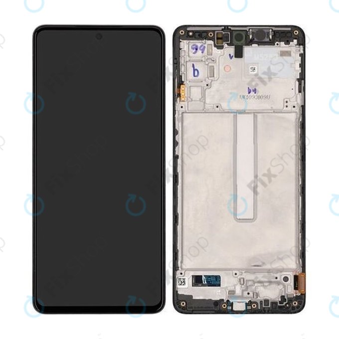 Samsung Galaxy M52 5G M526B - LCD zaslon + zaslon osjetljiv na dodir + okvir (crni) - GH82-27091A, GH82-27094A Originalni servisni paket