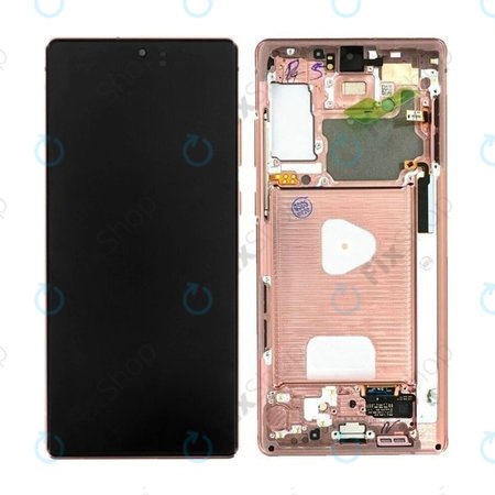 Samsung Galaxy Note 20 N980B - LCD zaslon + zaslon osjetljiv na dodir + okvir (Mystic Bronze) - GH82-23495B, GH82-23733B Originalni servisni paket