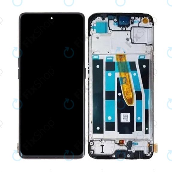 Oppo Reno 8 T - LCD zaslon + zaslon osjetljiv na dodir + okvir (Black Starlight) OLED