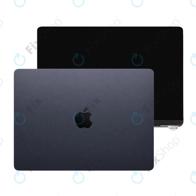 LCD zaslon za MacBook Air 13", A3113 (2024), s prednjim staklom i pokrovom, Midnight, 661-40281, Genuine Apple