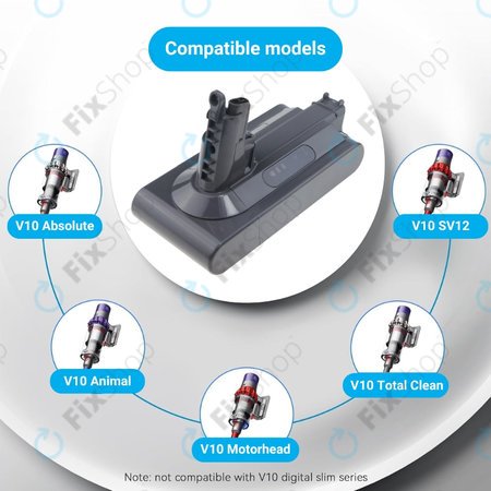 Dyson V10 - Baterija Li-Ion 3000mAh HQ