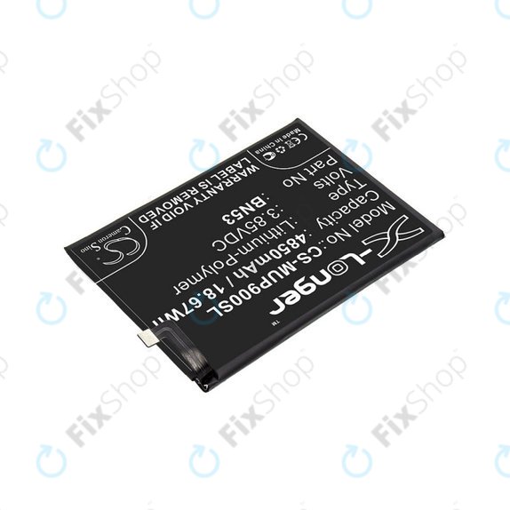 Baterija za  Xiaomi Redmi Note 9 Pro, 4850mAh, Li-Pol, 3.85 V, BN53, HQ